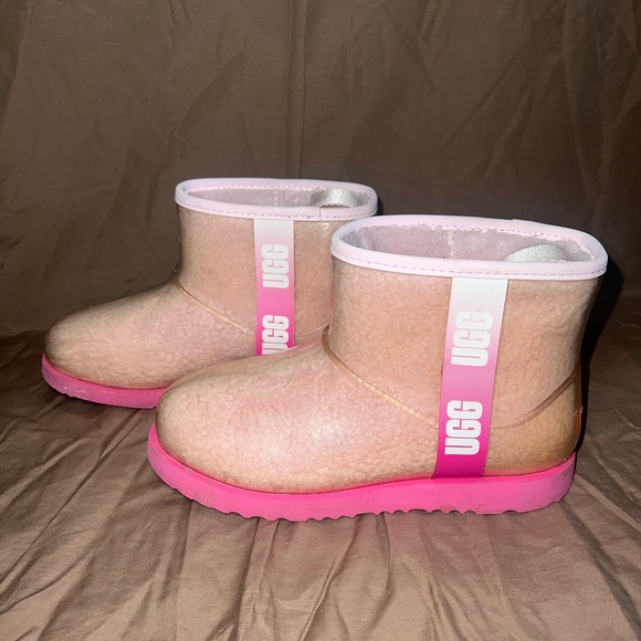 Clear Pink Mini Classic Ugg Boots